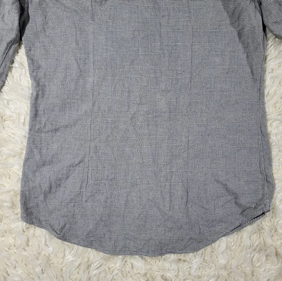 Pini Parma Classic Gray Linen Shirt Made In Italy Size 15 Neck - Picture 14 of 16